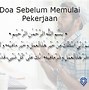 Doa Memulai Pekerjaan Tulisan Arab